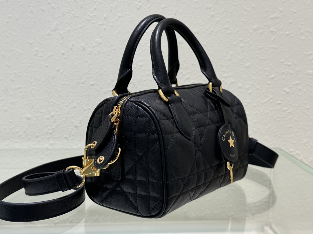 Dior Groove 20 Bag Black Macrocannage Calfskin